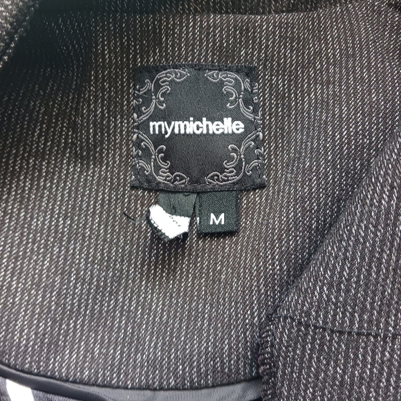 My Michelle • Women's Lapel Collar Single Button Quarter Sleeve Cropped … - Picture 8 of 12